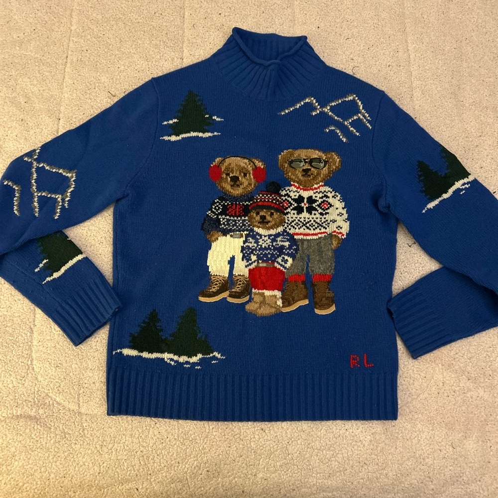 Blue Bear Design Sweater